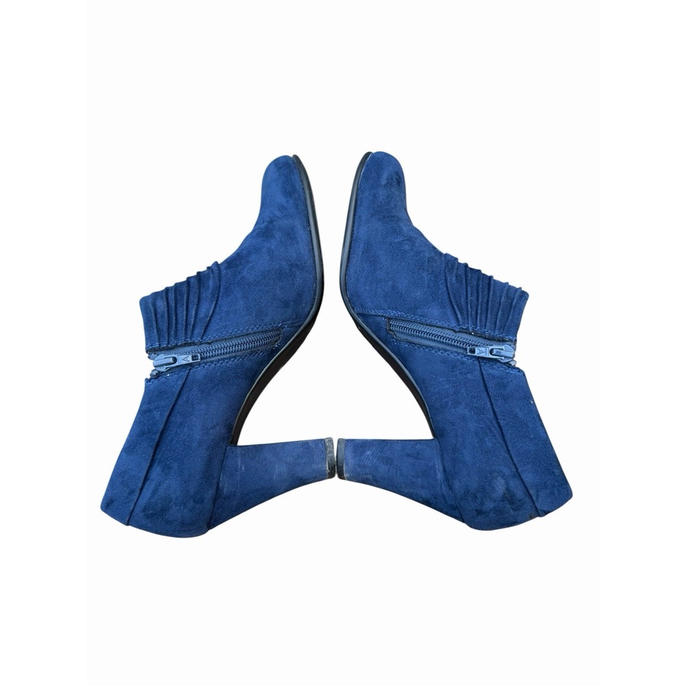 Aerosoles Heelrest Starring Role Shoes Booties Suede Leather Blue Women Size 10M - Picture 16 of 16